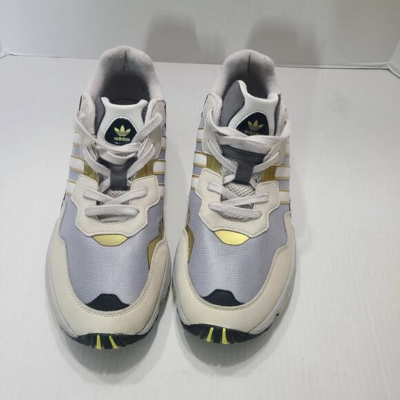 Men's Adidas Running Shoes Originals Yung 96 Sz 13 Sneakers Gray White Gold - Picture 6 of 10